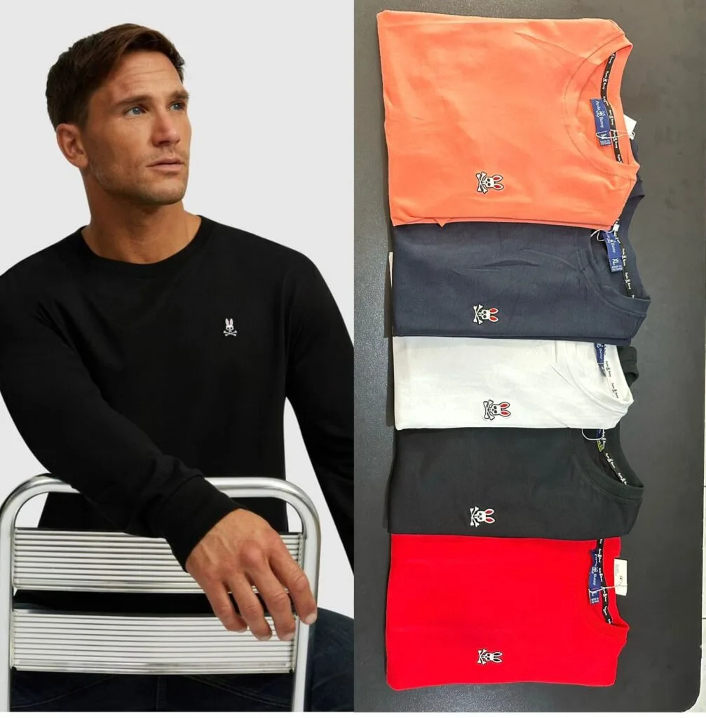 Sudaderas Pyscho Bunny, Camisas manga largas del conejito, sudaderas para hombres y mujeres de algodón del conejo
