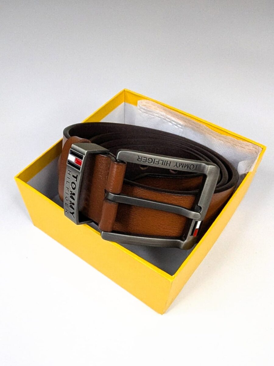 Faja/ Cinturón para hombre cuero Tommy Hilfiger cafe y negro, fajas