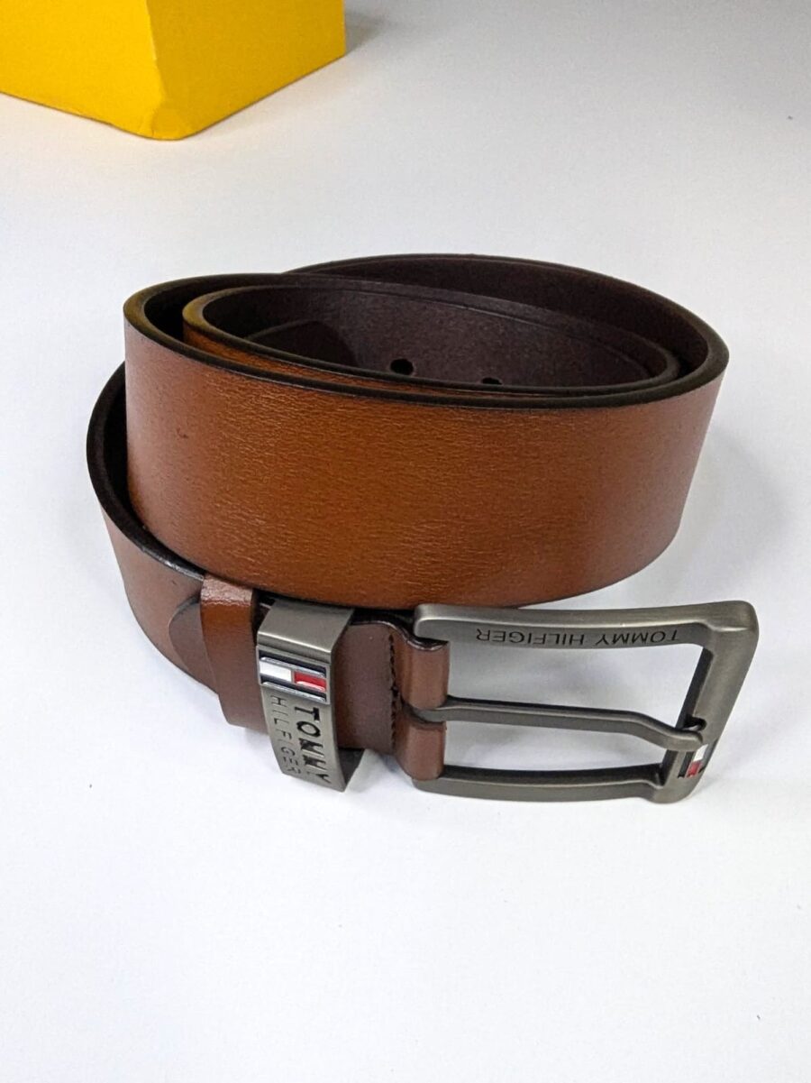 Faja/ Cinturón para hombre cuero Tommy Hilfiger cafe y negro, fajas