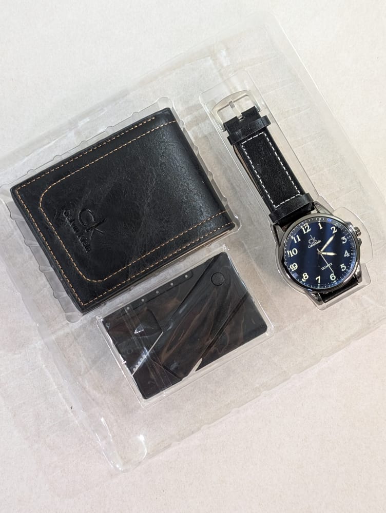 Conjunto de reloj y billetera, combo relojes con carteras para hombres de cueros, accesorios para caballeros, reloj analógico y billeteras con multidepositos