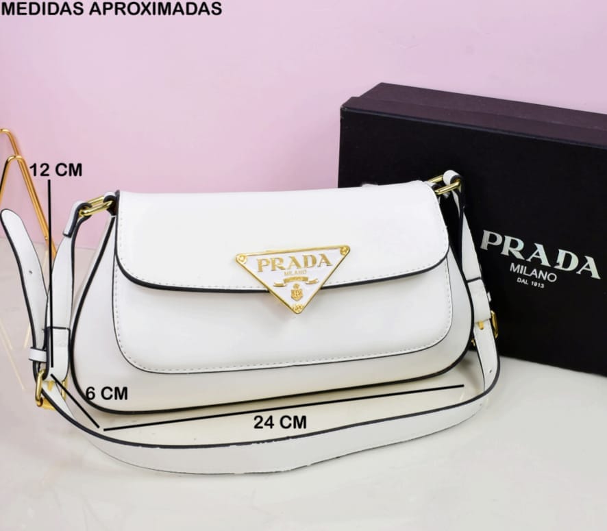 Bolso PRADA, bolsos para damas blancos y negro, bolsas pequeñas