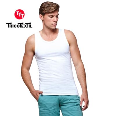 Camisolas Tricotextil para hombres, camisas de tirantes blancas, de algodón frescas