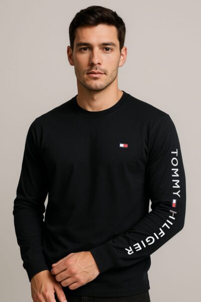 Sudaderas Tommy Hilfiger para hombres, camisas manga larga