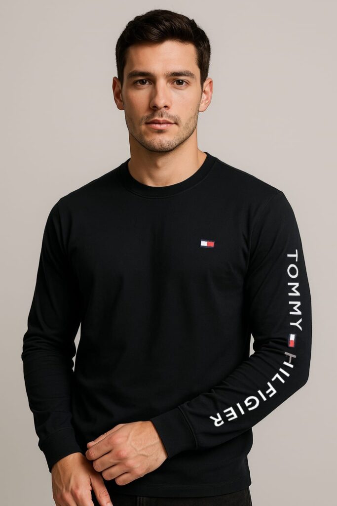 Sudaderas Tommy Hilfiger para hombres, camisas manga larga
