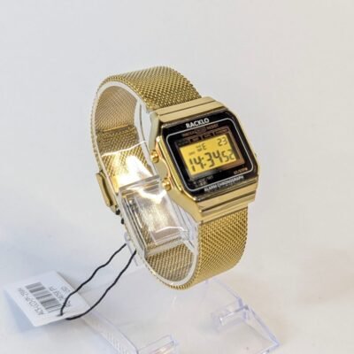 Reloj RACKLO de acero inoxidable dorado para hombres o mujeres