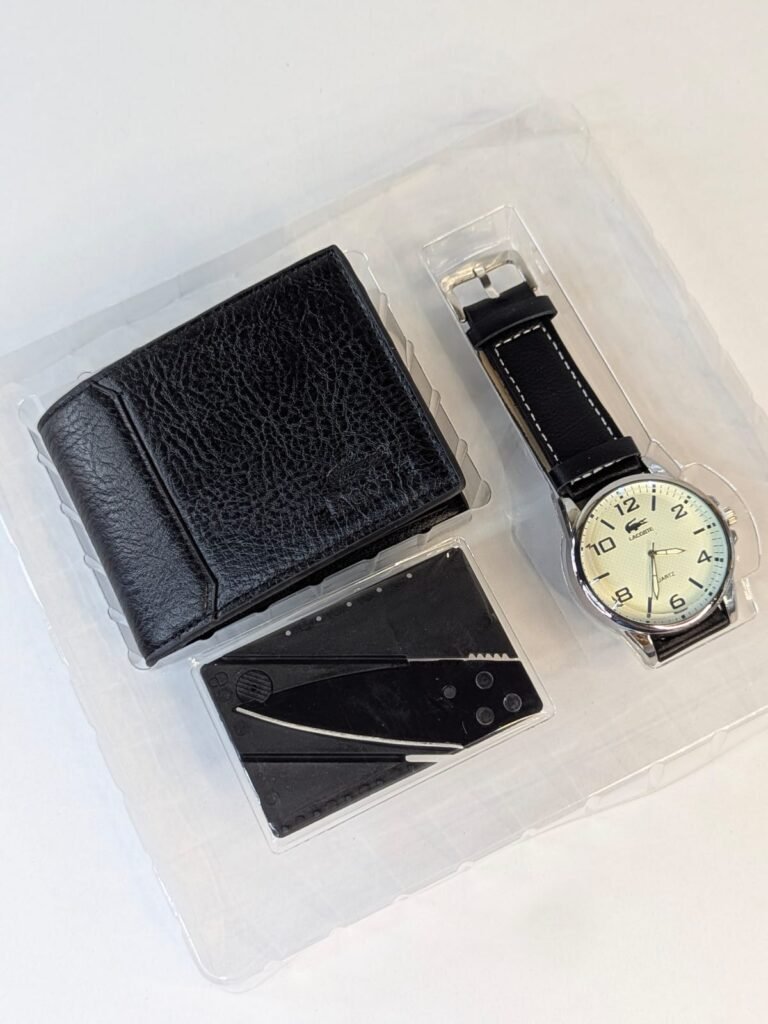 Conjunto de reloj y billetera, combo relojes con carteras para hombres de cueros, accesorios para caballeros, reloj analógico y billeteras con multidepositos