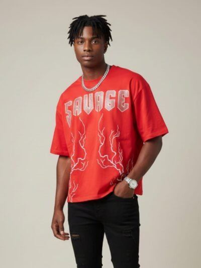 Camisas Oversized Fit Crop, camisetas para hombres animadas, con perlas incrustadas FUNK