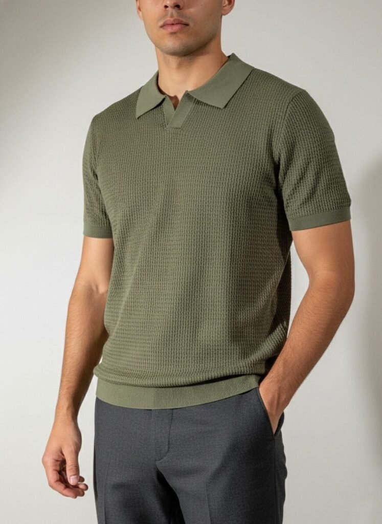 Funk Camisa estilo polo para hombres camisa de granaje, old money sport