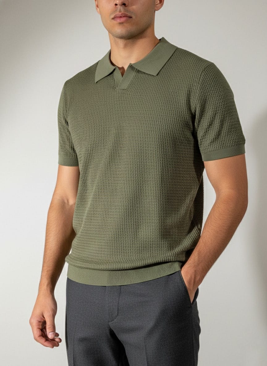 Funk Camisa estilo polo para hombres camisa de granaje, old money sport