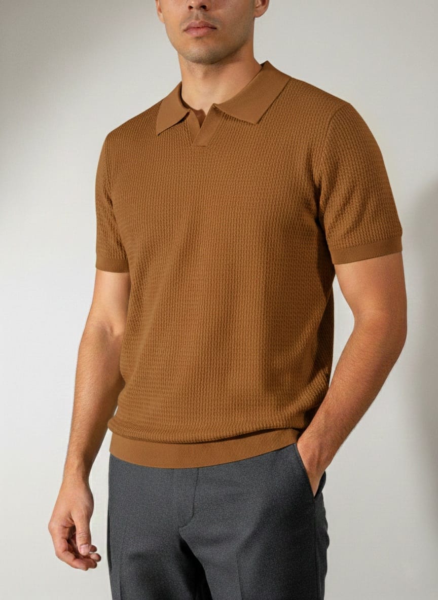 Funk Camisa estilo polo para hombres camisa de granaje, old money sport