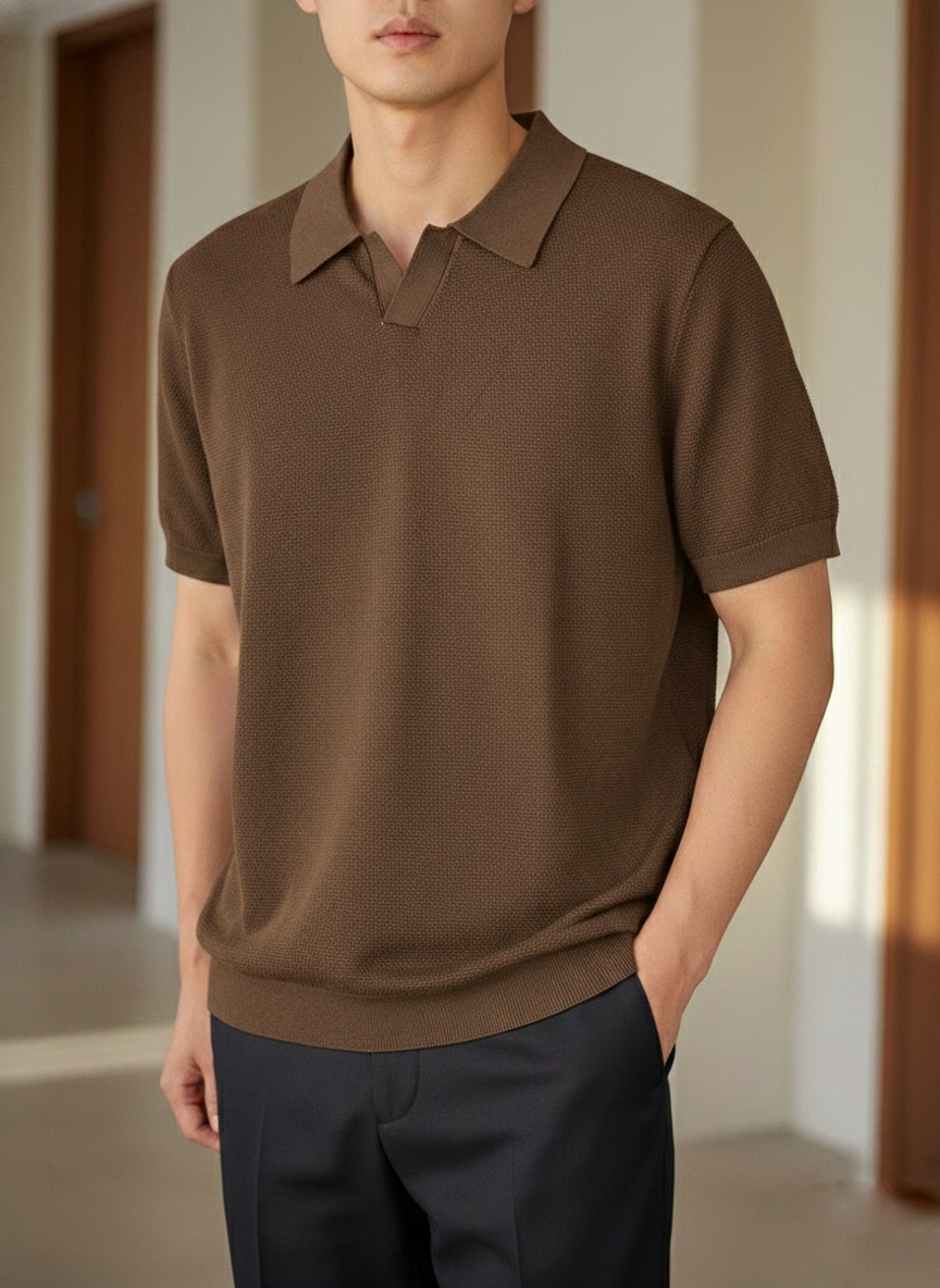Funk Camisa estilo polo para hombres camisa de granaje, old money sport