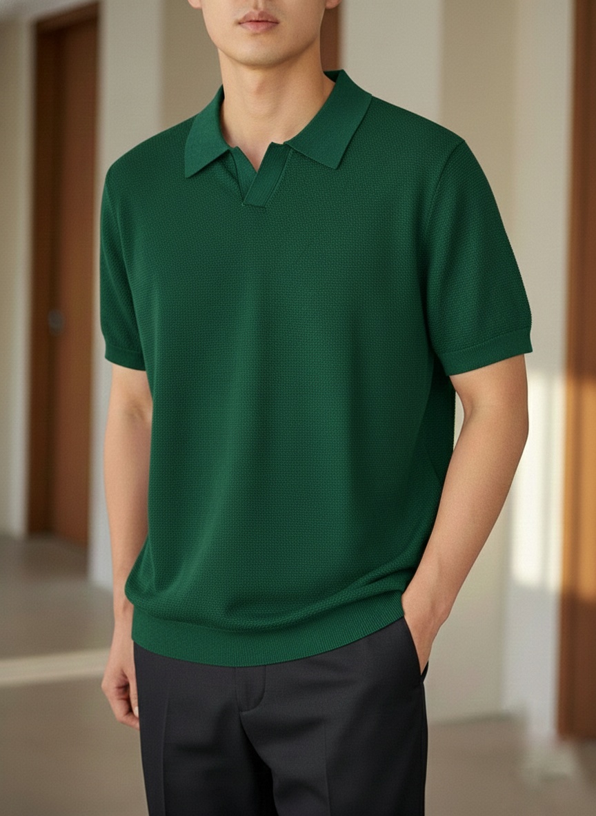 Funk Camisa estilo polo para hombres camisa de granaje, old money sport