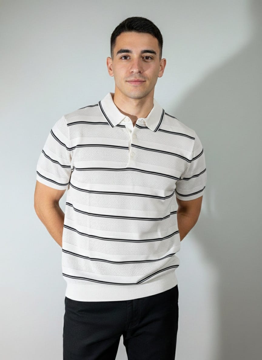 Funk Camisa estilo polo para hombres camisa de granaje, old money sport