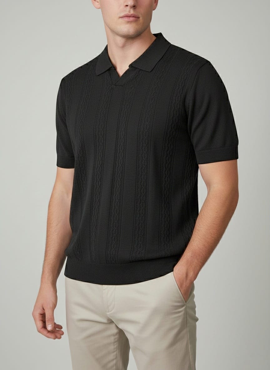 Funk Camisa estilo polo para hombres camisa de granaje, old money sport