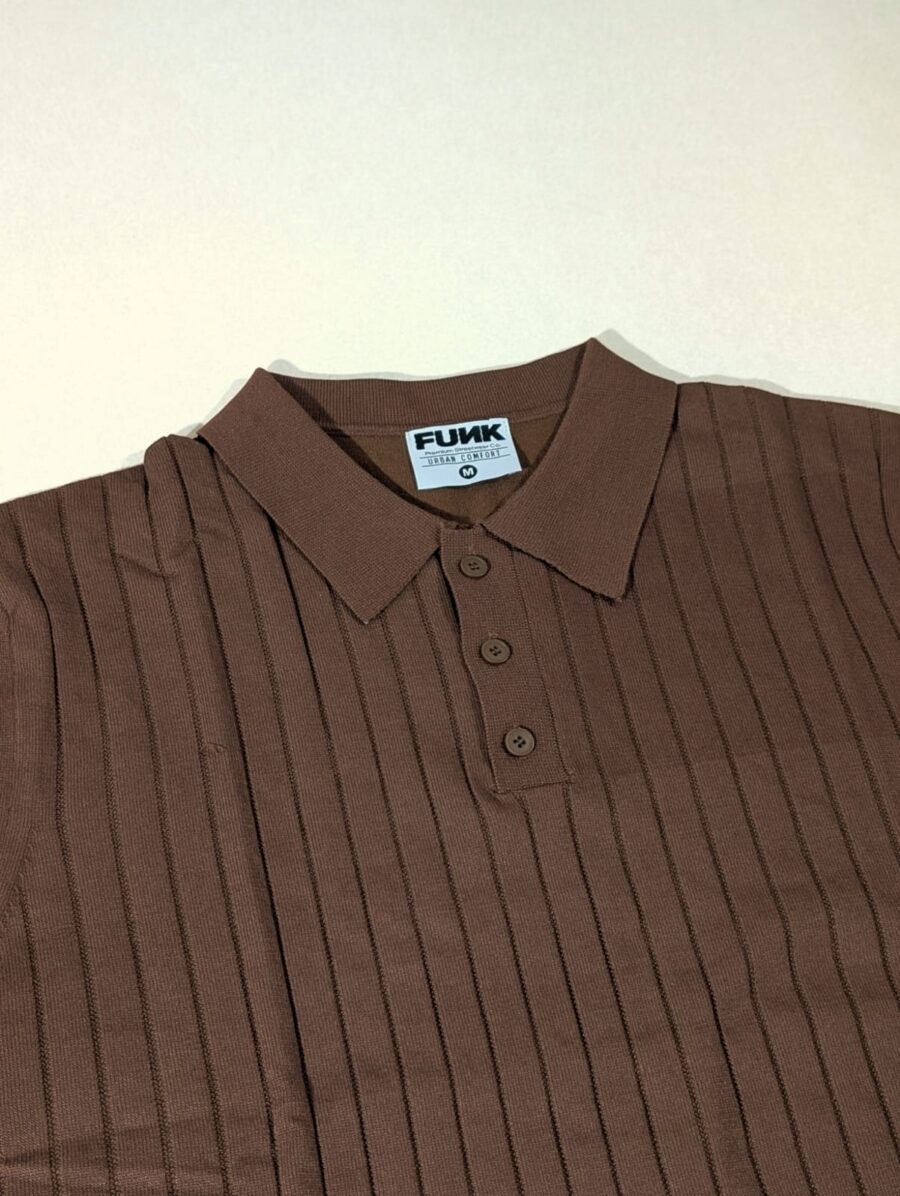 Funk Camisa estilo polo para hombres camisa de granaje, old money sport, con zipper