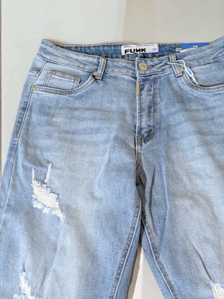 Pantalones baggy Fit para hombres FUNK, pantalon rasgados de mezclilla. Pantalon, vaqueros de caballeros, varones