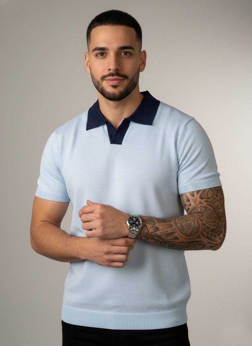 Funk Camisa estilo polo para hombres camisa de granaje, old money sport