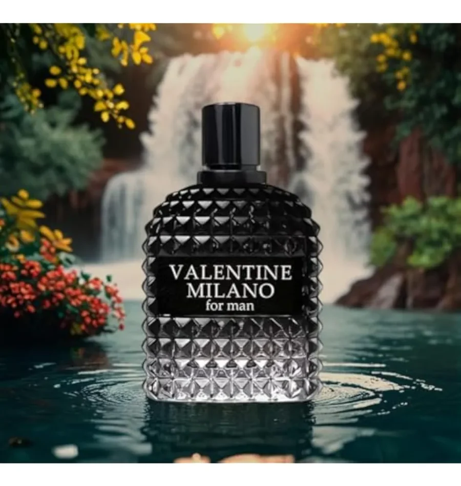 Perfume para hombre Valentine Milano Eau de Toilette Natural Spray Men Colonia Masculine Scent 3.4 Fl Oz / 100ML, 1